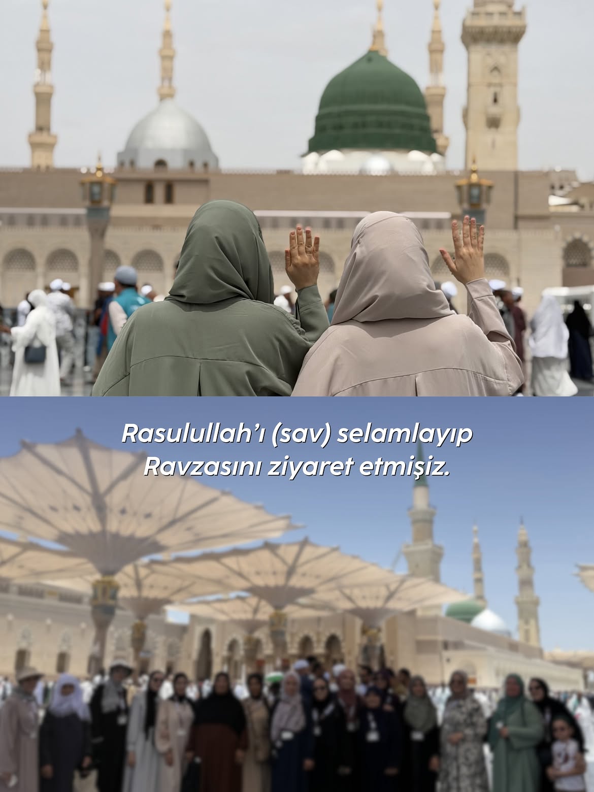 Kafile Turizm misafirleri Mescid-i Nebevî'de Ravza ziyaretinde